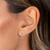  Pave/Solid Double Triangle Stud Earring - Adina Eden's Jewels