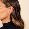  Solid/Pave X On The Ear Stud Earring - Adina Eden's Jewels