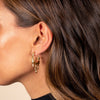  Dripping Gold Open Hoop Stud Earring - Adina Eden's Jewels