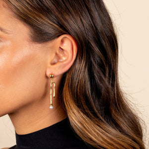  Dripping Pearl Drop Stud Earring - Adina Eden's Jewels