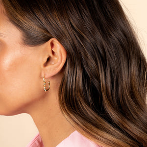  Solid Squiggly Looped Open Hoop Earring - Adina Eden's Jewels