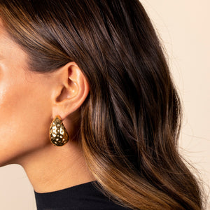  Scattered Indented Teardrop Drop Stud Earring - Adina Eden's Jewels