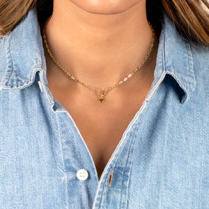  Solid Heart Toggle Necklace - Adina Eden's Jewels