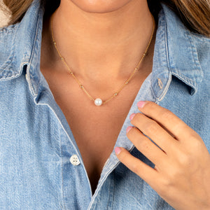  Diamond By The Yard Pearl Necklace - Adina Eden's Jewels