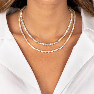  Three Prong Tennis Necklace - Adina Eden's Jewels