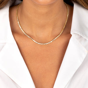  CZ Bezel Tennis Necklace - Adina Eden's Jewels