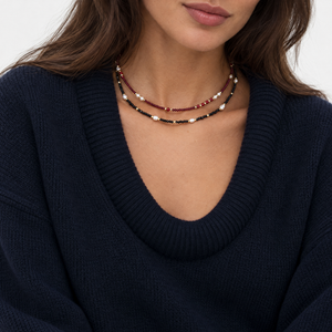 Fresh Water Pearl Black Beaded Choker Necklace - Adina Eden's Jewels