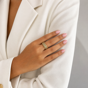 Pave Multi Rope Twisted Stack Ring - Adina Eden's Jewels