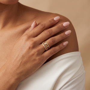 Pave Multi Twisted Rope Stack Ring - Adina Eden's Jewels