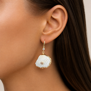 Natural MOP Seashell Shell Stone Earring - Adina Eden's Jewels