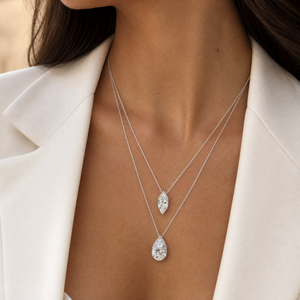 Fancy Pear CZ Necklace - Adina Eden's Jewels