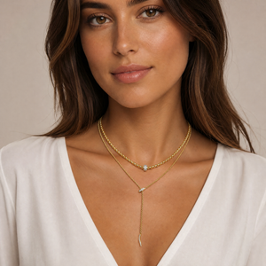 Snake Boxed Chain Lariat Necklace - Adina Eden's Jewels