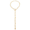 Gold Multi Ball Deep Lariat Necklace - Adina Eden's Jewels