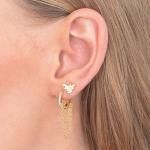  Pavé Bee Stud Earring - Adina Eden's Jewels