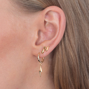  Lightning Bolt Huggie Earring - Adina Eden's Jewels