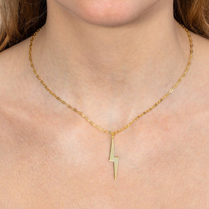  XL Lightning Bolt Chain Necklace - Adina Eden's Jewels