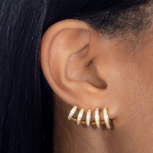 Pavé 5 Row Ear Climber - Adina Eden's Jewels