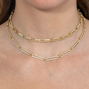  Pavé Box Link Choker - Adina Eden's Jewels