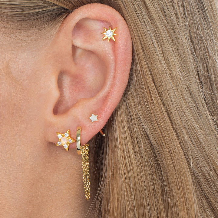  Opal Star Stud Earring - Adina Eden's Jewels