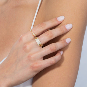  Pavé Chain ID Link Ring - Adina Eden's Jewels