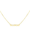 14K Gold Heart Row Necklace 14K - Adina Eden's Jewels