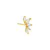 14K Gold / Single Mini Marquise Stud Earring 14K - Adina Eden's Jewels