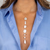 Multi Shape Large Pearl Lariat Necklace - Adina Eden's Jewels