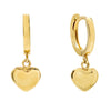 14K Gold Mini Heart Huggie Earring 14K - Adina Eden's Jewels