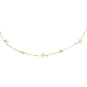 Gold Dainty Star Choker - Adina Eden's Jewels