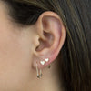  Solid Heart Threaded Stud Earring 14K - Adina Eden's Jewels