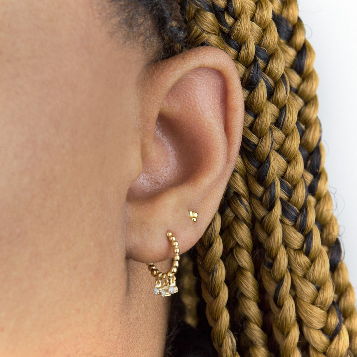  Tiny Solid Cluster Stud Earring - Adina Eden's Jewels