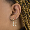  Bezel Drop Huggie Earring - Adina Eden's Jewels