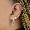  Bamboo Square Open Hoop Earring - Adina Eden's Jewels