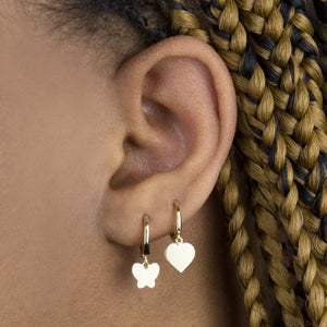  Solid Butterfly Huggie Earring - Adina Eden's Jewels