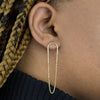  Chain Drop Stud Earring - Adina Eden's Jewels