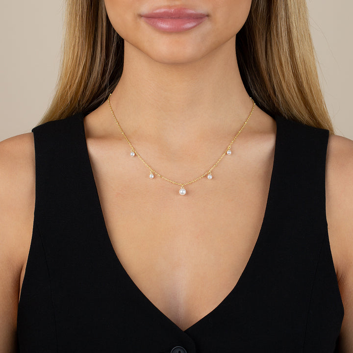  Graduated Dangling Pearl Necklace - Adina Eden's Jewels