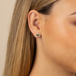  Colored Cutout Evil Eye Stud Earring - Adina Eden's Jewels