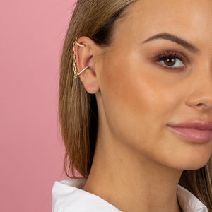  Pavé Double Link Chain Ear Cuff Earring - Adina Eden's Jewels