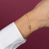  Pavé Double Paperclip Accented Chain Bracelet - Adina Eden's Jewels