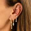  Multi Shape CZ Drop Huggie Earring - Adina Eden's Jewels