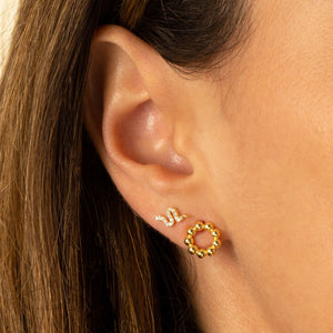  Pavé Snake Threaded Stud Earring - Adina Eden's Jewels
