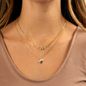  Double Mushroom Pavé Necklace - Adina Eden's Jewels