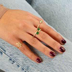  Pavé Snake Claw Ring - Adina Eden's Jewels