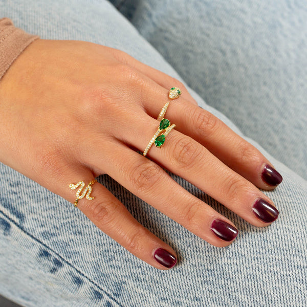 Snake Chain Pinky Ring – Adina Eden