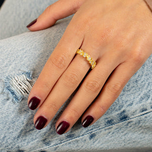  Multi Shape Stone Shape Eternity Band - Adina Eden's Jewels