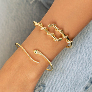  Snake CZ Bangle - Adina Eden's Jewels