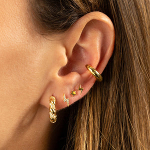 Mini Pavé Lightning Bolt Threaded Stud Earring - Adina Eden's Jewels