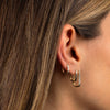  Thin Solid Paperclip Huggie Earring 14K - Adina Eden's Jewels
