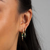  Colored Dangling Marquise Bezel Huggie Earring - Adina Eden's Jewels