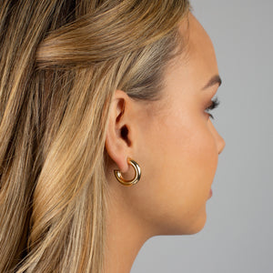  Thick Hollow Hoop Earring - Adina Eden's Jewels